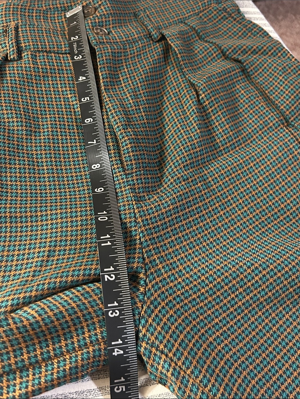 CIDER Womens Trousers Houndstooth High Waist Wide Leg pants Size S - Picture 14 of 15